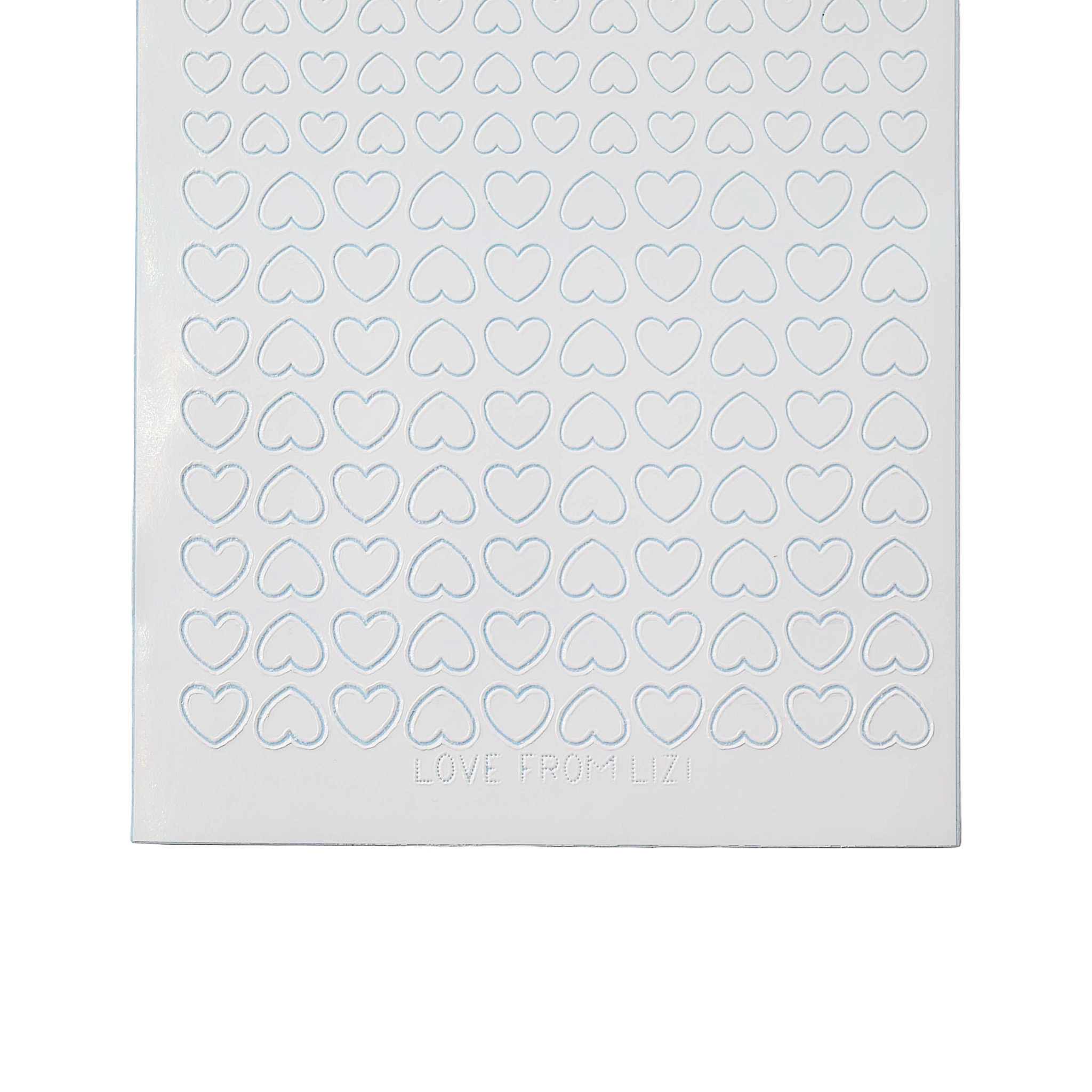 Mini Heart White Peel-Off Stickers